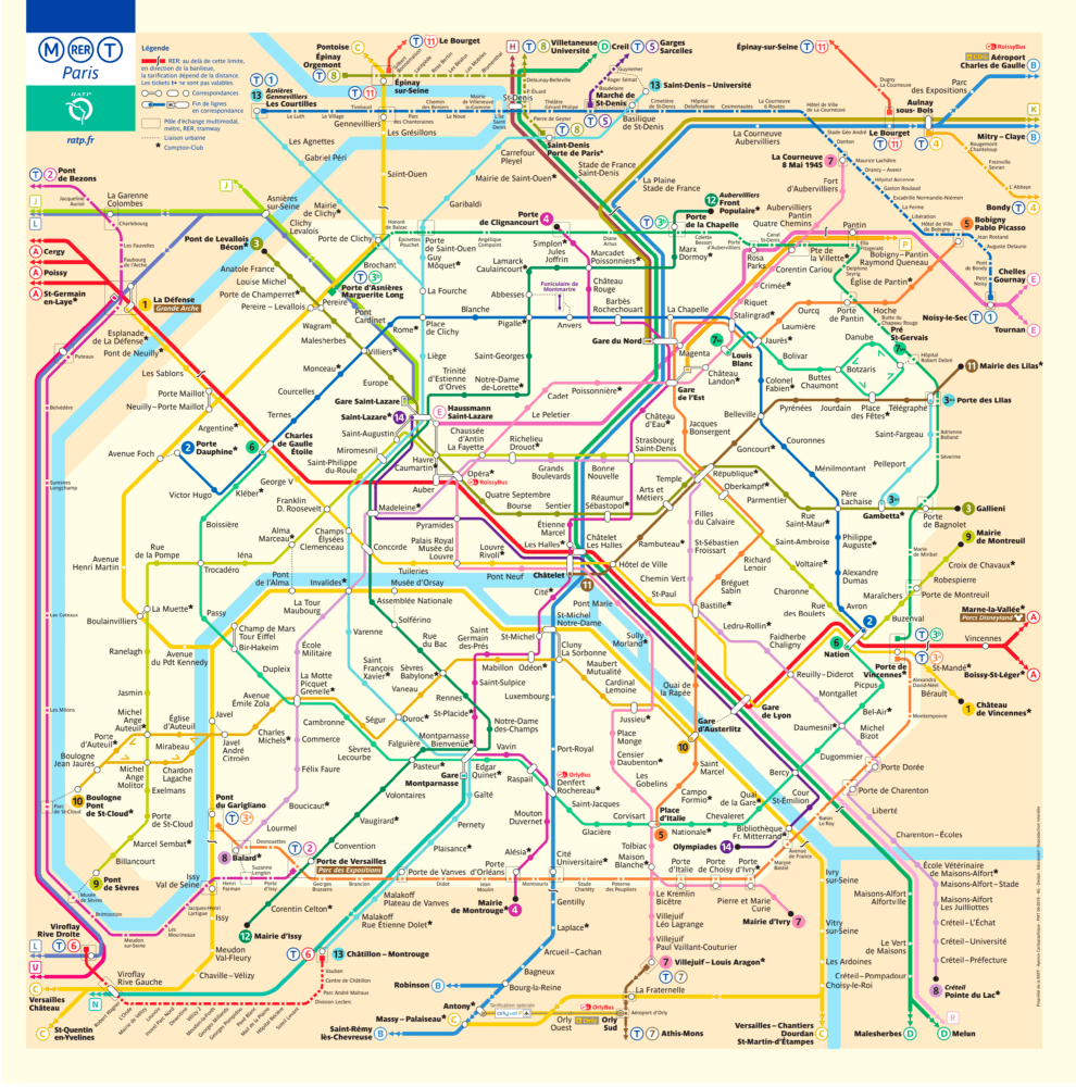 Карта метро франции