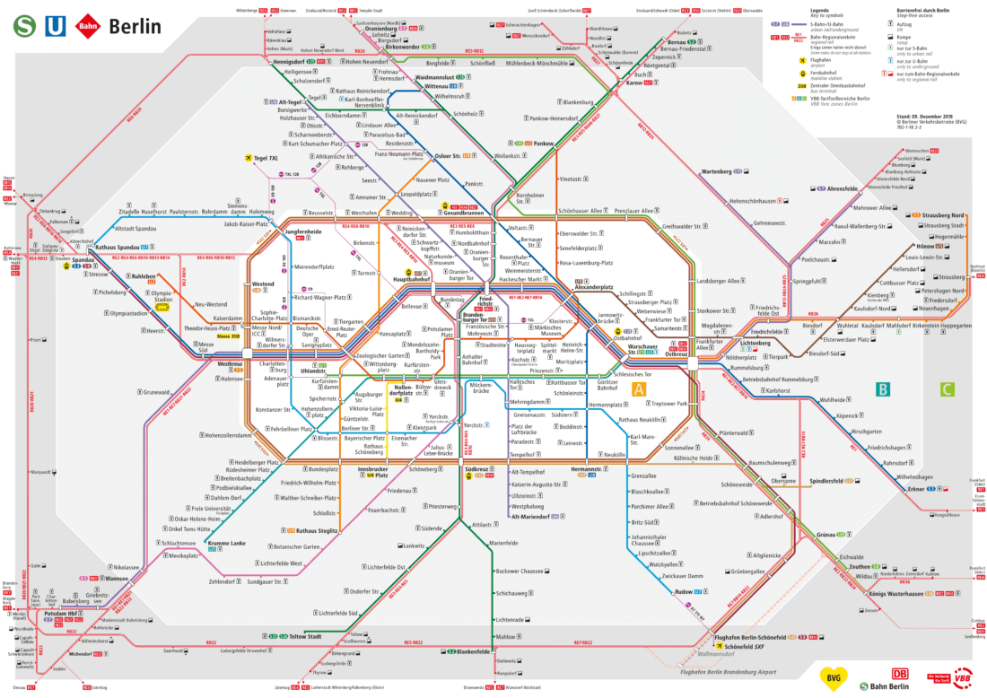 Карта метро берлина 2022