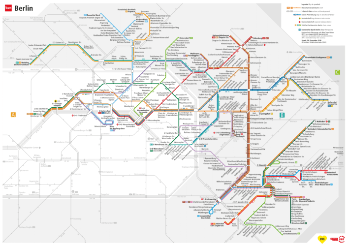 Схема маршрутов трамваев Берлина